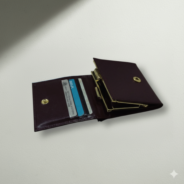 Cartera con monedero oculto para dama
